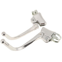 1 Pair Stainless Steel Bike Brake Lever Grip Brake Handle for 22-24mm