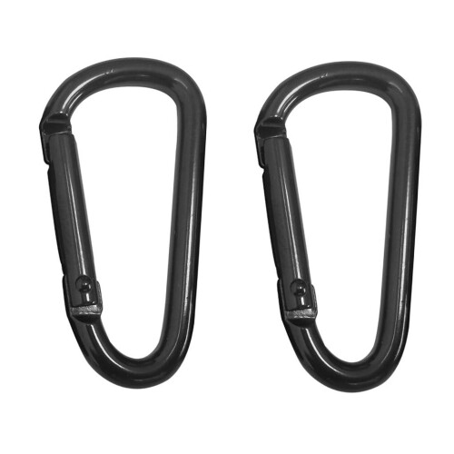 2Pieces Small Spring Clip Snap Clasp Hook Keyring Karabiner D Shaped 2
