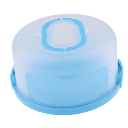 Portable Cake Carrier Plastic Cupcake Container Muffin Packing Box Blu