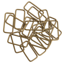 20 Pieces Metal Square Buckle Connector for DIY Bag Craft 38x16x2.8mm