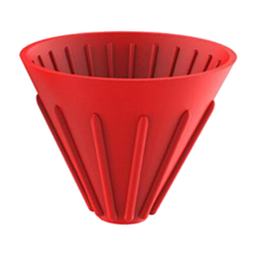 Silicone Coffee Dripper Cone for Home Office Camping RV Red
