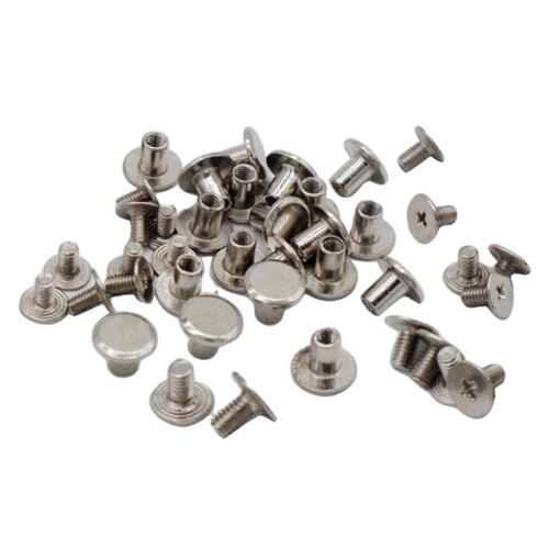 6mm Binding Screws Posts Chicago screws Interscrew Scrapbooking Silver 2