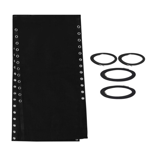 Waterproof Universal Replacement Fabric for Deck Chair Black 1