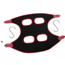 Pet Grooming Hammock Dog Holder for Nail Clipping Bathing Black Red S