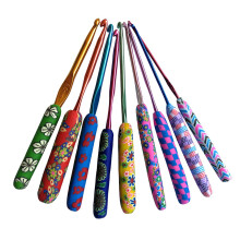 9x Aluminum Crochet Hooks Knitting Needles Sewing Yarn Craft Tools Col