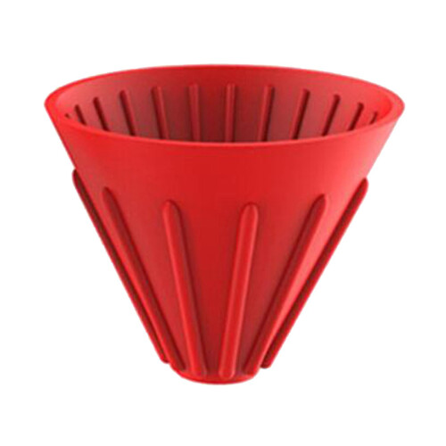 Silicone Coffee Dripper Cone for Home Office Camping RV Red 1