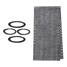 Waterproof Universal Replacement Fabric for Deck Chair Black Gray