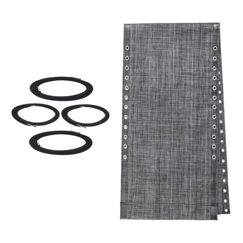 Waterproof Universal Replacement Fabric for Deck Chair Black Gray