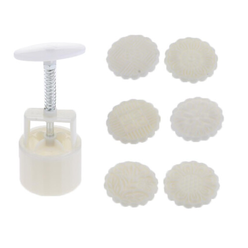 Moon Cake Mould Baking Round Hand Pressure Pastry Mold 75g 1