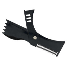 Portable Adjustable Mens Beard Shaping Tool with Comb Styling Template