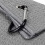 Tri-Fold Microfibre Golf Towel with Carabiner Clip Gray 3