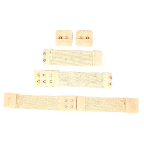 Bra Extender Womens Bra Back Extension 2 Hook 3 Rows Band Straps Beige 1