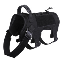 Service Dog Harness German Shepherd Adjustable Bungee Lead Padded Vest