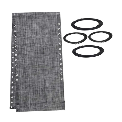 Waterproof Universal Replacement Fabric for Deck Chair Black Gray 2