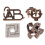 4pcs/set Intellectual Creative Leisure Puzzle Metal Magic Lock Toy sty 1