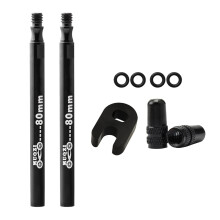 Presta Value Extender Values Extension with Core & Adaptor 2pcs Black