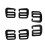 3 Pairs 1''/25mm G Hook Tactical Webbing Buckle for Backpack Strap Bla 2