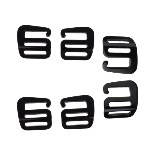 3 Pairs 1''/25mm G Hook Tactical Webbing Buckle for Backpack Strap Bla 1