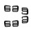 3 Pairs 1''/25mm G Hook Tactical Webbing Buckle for Backpack Strap Bla 3
