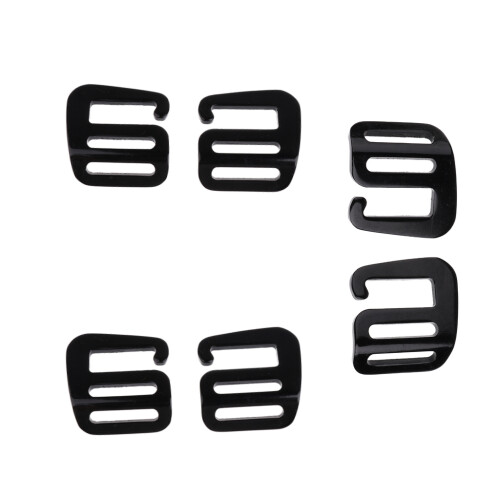 3 Pairs 1''/25mm G Hook Tactical Webbing Buckle for Backpack Strap Bla 2