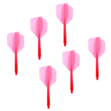 6 Pieces Transparent 2BA Thread Dart Shafts and Dart Flights Connectio