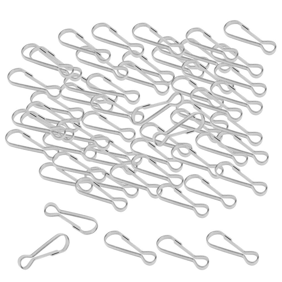 100Pcs Stainless Steel Carabiners Spring Snap Clasp Outdoor Hardware 1 6902696612458