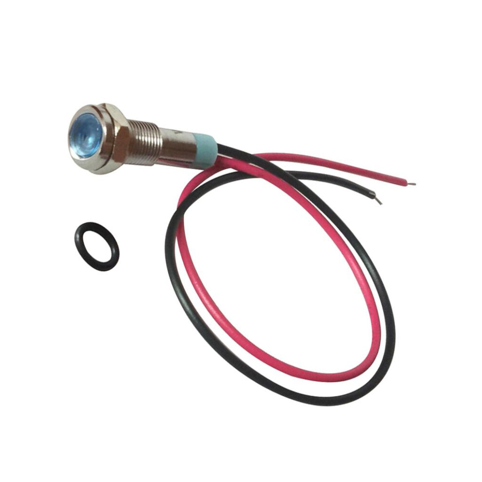 6Mm Led Metal Indicator Waterproof Signal Pilot Dash Lamp 3V Blu Light 6902696612113
