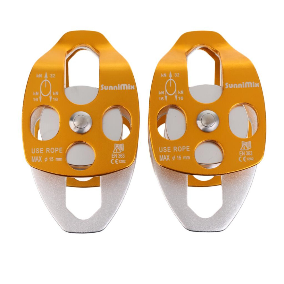 2 Pieces 32Kn Double Pulley For Rope Rescue Rock Tree Climbing Arboris 6902696595867