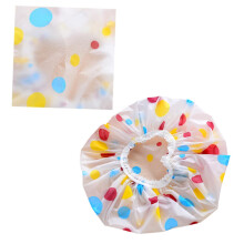 12pcs Reusable Shower Caps for Women Waterproof Elastic Fit Durable Bath Hats for Spa Makeup Cooking