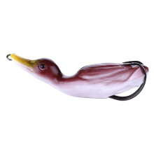 Soft Silicone Fishing Lures Duck Floating Bait Tackle with Hook Wide U