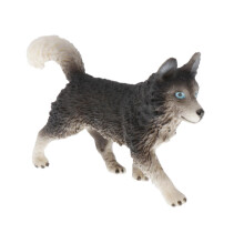 Realistic Plastic Animal Figure Simualtion Model Toys Little Huskie