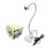 USB Flexible Reading LED Desk Lights Clip-on Table Lamp Silver White 2