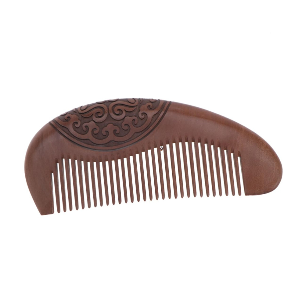 Unisex Sandalwood Hair Comb Doublesided Wooden Antistatic Scalp Massage For Detangling Wavy Hair