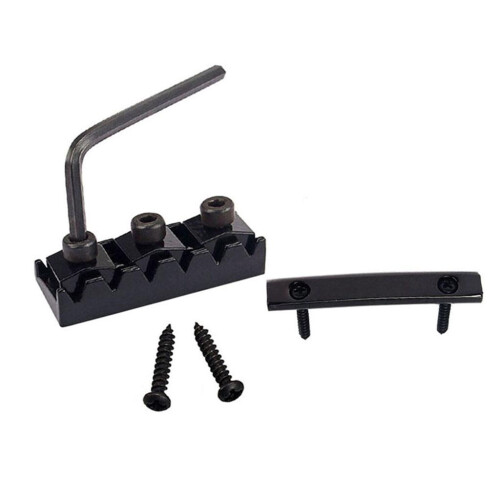 Electric Guitar String Retainer Bar + Locking Nut String Lock Black