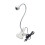 USB Flexible Reading LED Desk Lights Clip-on Table Lamp Silver White 1