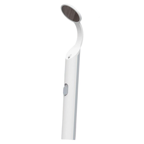 Dental Mirror with Bright Light Lamp Curve Angle Comfortable Grip Anti