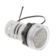 22mm Digital LED Thermometer Celsius Temp Temperature Meter Gauge Whit