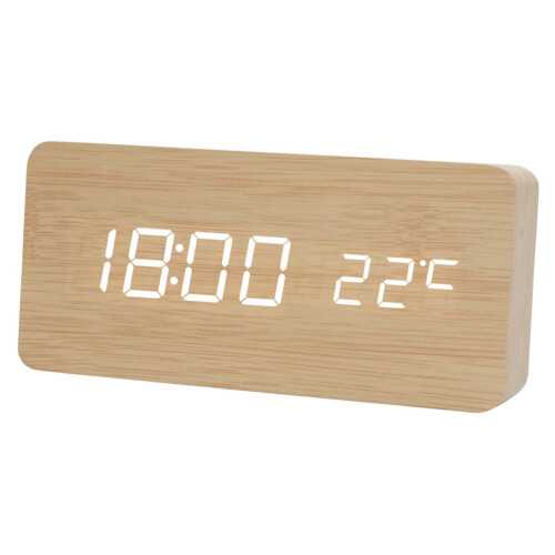 Modern Digital Alarm Clock 3 Alarm Setting Large LED Display Home Deco