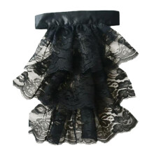 Women Lace Necktie Victorian Steampunk Ruffle Fake False Collar Half S