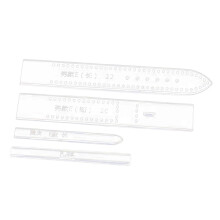 4pcs Leather Craft Clear Acrylic Watch Strap Band Stencil Templates E
