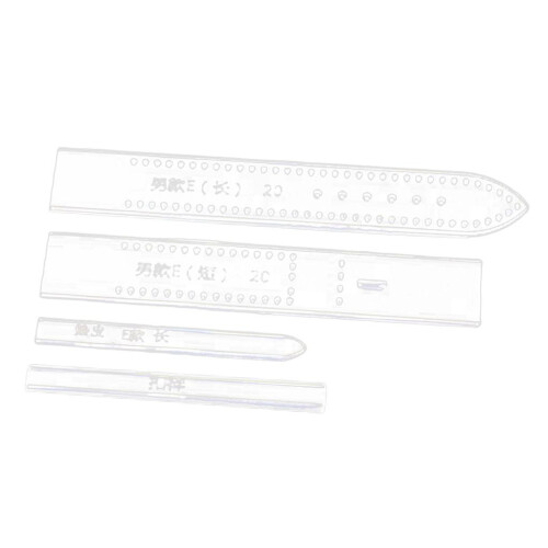4pcs Leather Craft Clear Acrylic Watch Strap Band Stencil Templates E