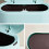 Stylish Bathroom Trash Small Garbage Can Wastebasket for Desk Light Bl 3