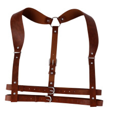 PU Leather Punk Harness Women's Fashion Costume Body Waist Belt Steamp