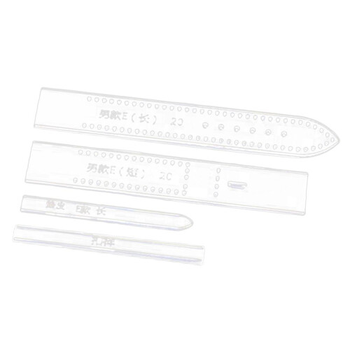4pcs Leather Craft Clear Acrylic Watch Strap Band Stencil Templates E 1