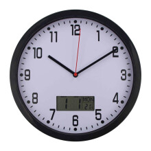 Modern Minimalist Wall Clock with Date and Temperature Large Display C