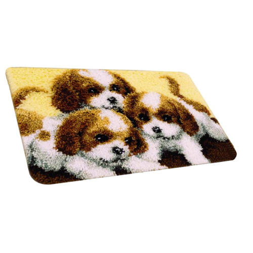 Cute Dog Pattern - Latch Hook Rug Kits with Tools DIY Home Ornaments Z