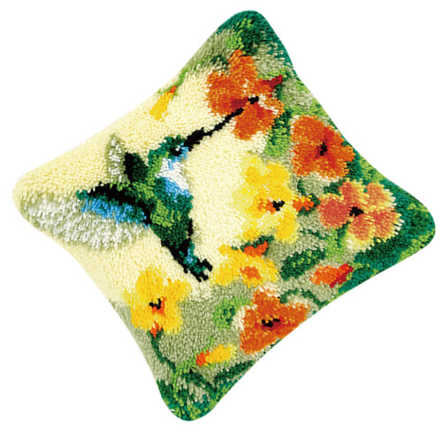 1 Set Pillows Latch Hook Kits Material Package for Beginners Flower an 1