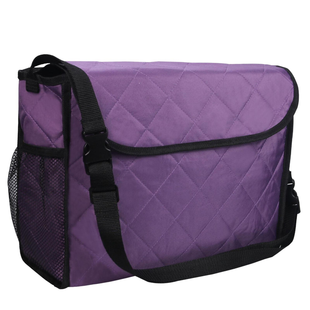 Purple Wheelchair Bag Storage Pouch Tote For Travel Rollator Seniors