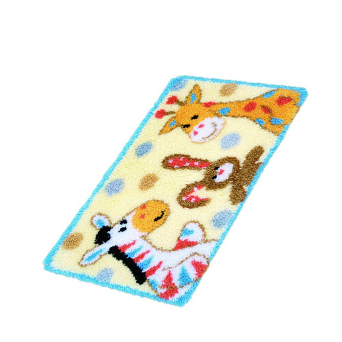 Funny Latch Hook Rug Kit Handmade Carpet Mat Crafts Animals 1