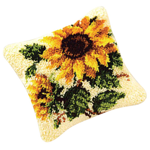 1 Set Pillows Latch Hook Kits Material Package for Beginners Sunflower